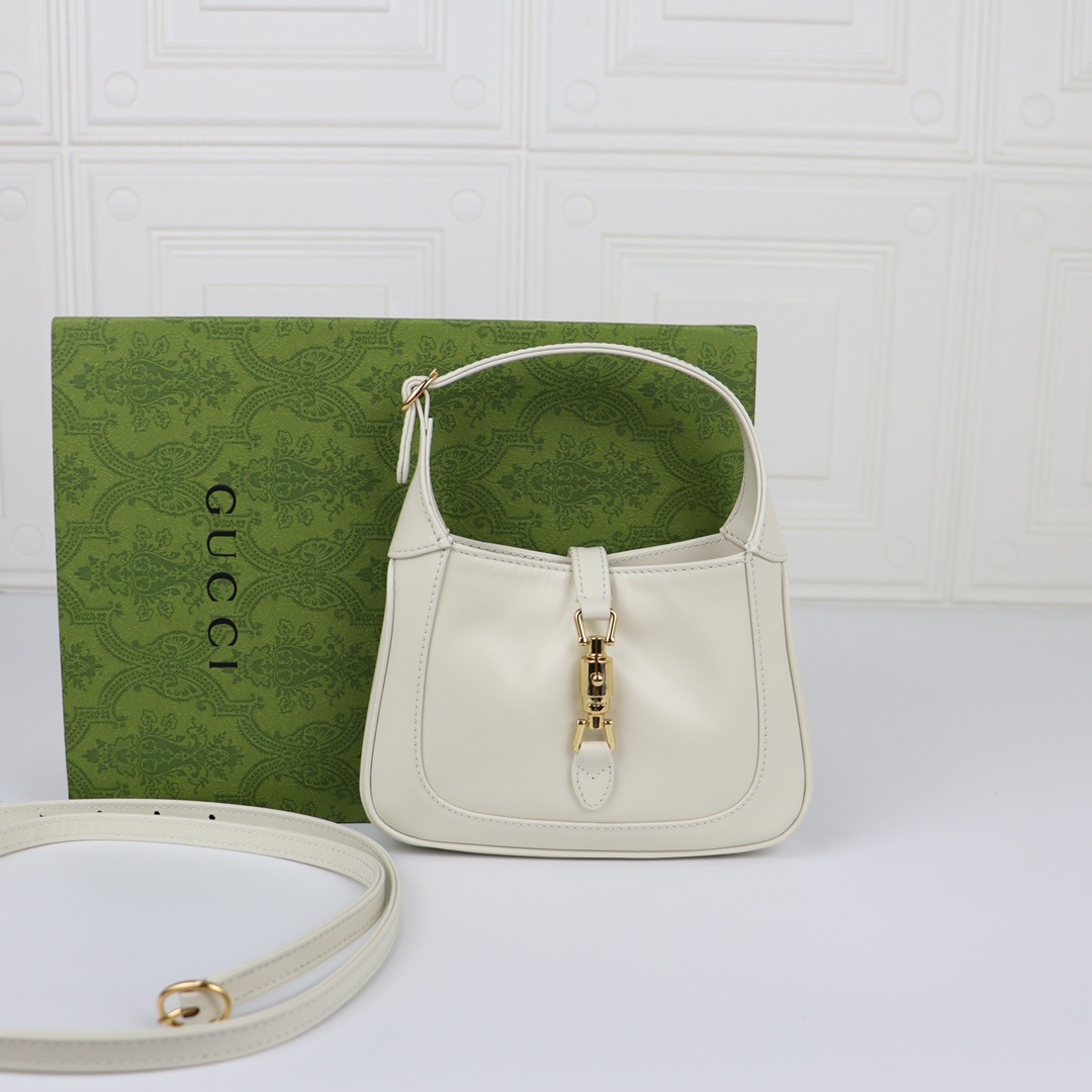 GUCCI Jackie 1961 Mini Shoulder Bag White Leather