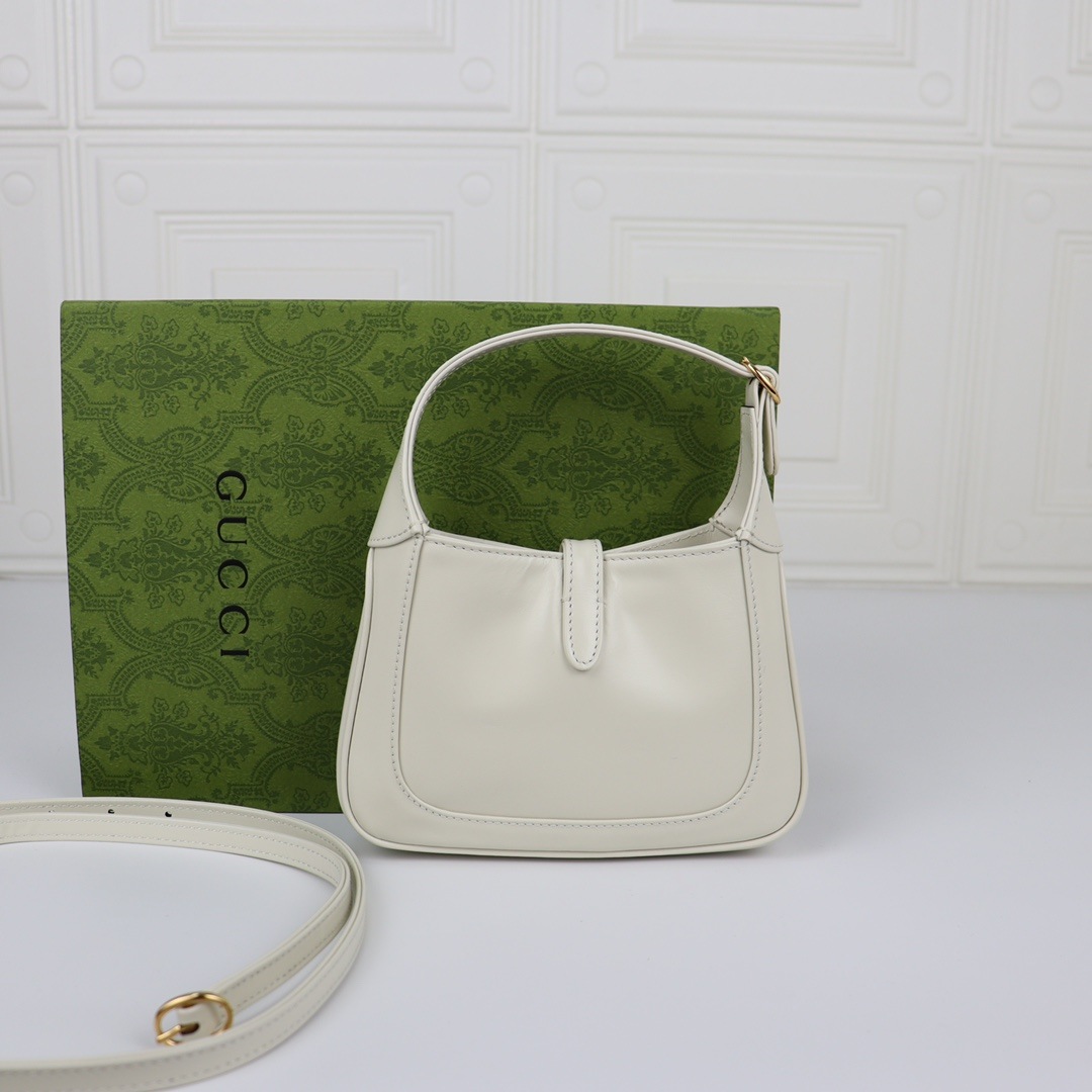 GUCCI Jackie 1961 Mini Shoulder Bag White Leather