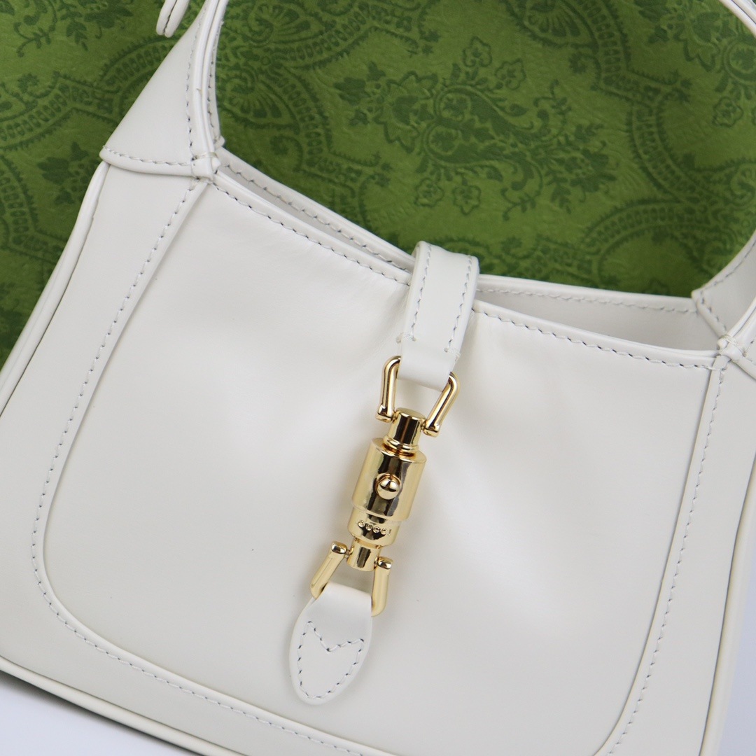 GUCCI Jackie 1961 Mini Shoulder Bag White Leather