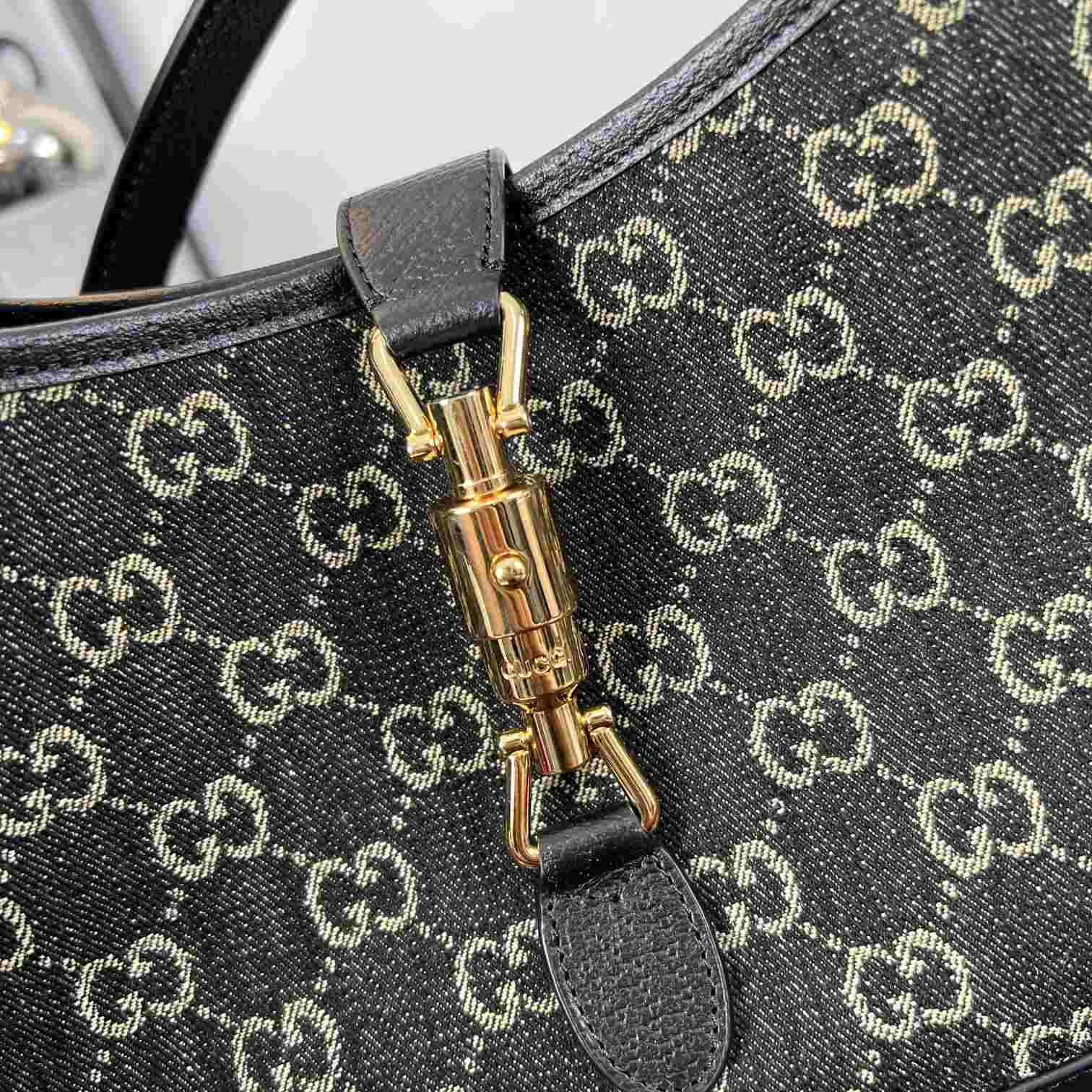 GUCCI Jackie Small Shoulder Bag Monogram Black