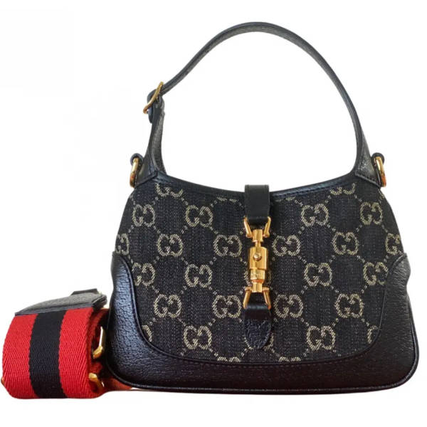 GUCCI Jackie 1961 Mini Shoulder Bag Monogram Black