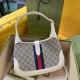 GUCCI Jackie Small Shoulder Bag Monogram White 