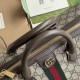 GUCCI Ophidia Medium Top Handle Brown leather trim