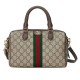 GUCCI Ophidia Small Top Handle Bag Brown leather trim