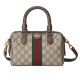 GUCCI Ophidia Mini Top Hanle Bag Brown leather trim