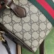 GUCCI Ophidia Mini Top Hanle Bag Brown leather trim