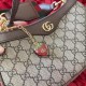 GUCCI Ophidia Small Handbag Brown leather trim