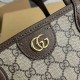 GUCCI Ophidia Medium Tote Bag Brown leather trim