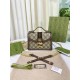 GUCCI Ophidia Mini Shoulder Bag Brown leather trim