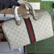 GUCCI Ophidia Medium Top Handle Oatmeal leather trim