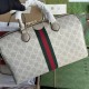 GUCCI Ophidia Medium Top Handle Oatmeal leather trim