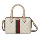 GUCCI Ophidia Small Top Handle Bag Oatmeal leather trim