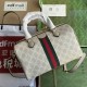 GUCCI Ophidia Small Top Handle Bag Oatmeal leather trim