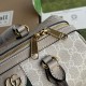 GUCCI Ophidia Small Top Handle Bag Oatmeal leather trim