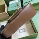 GUCCI Horsebit 1955 Small Shoulder Brown leather trim