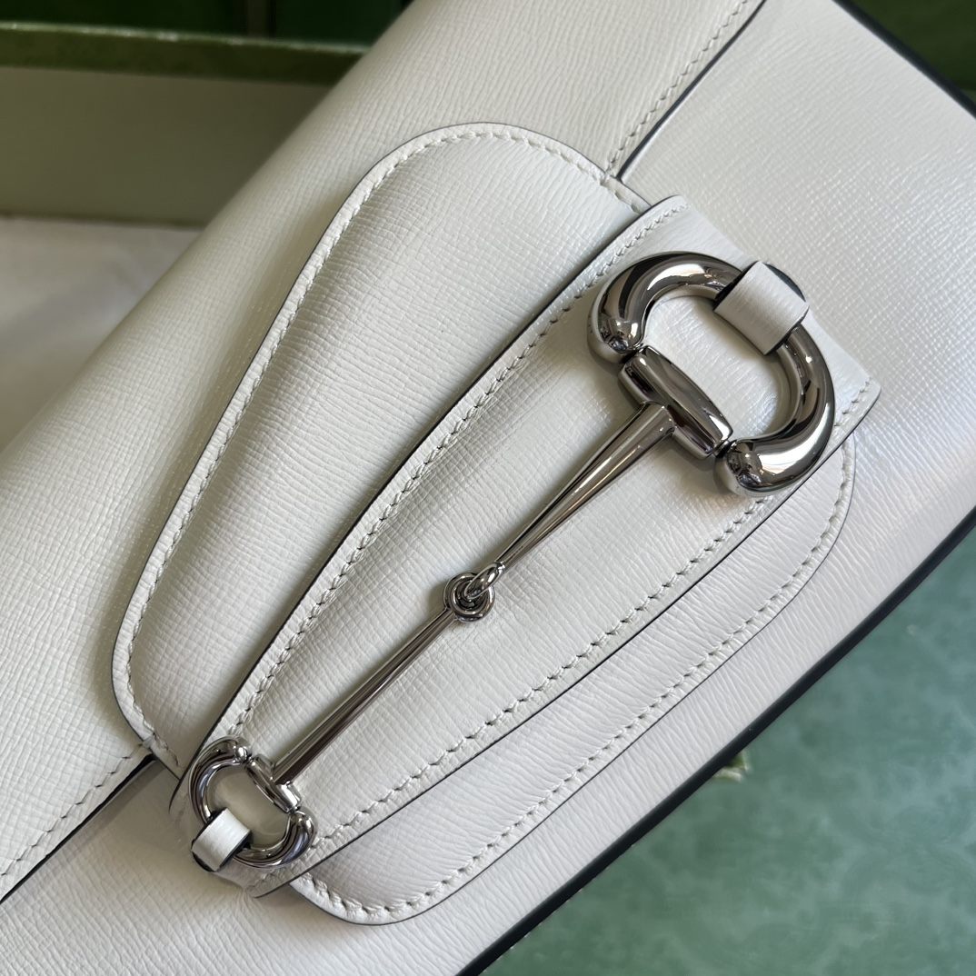 GUCCI Horsebit 1955 Small Shoulder White