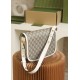 GUCCI Horsebit 1955 Shoulder Bag White leather trim