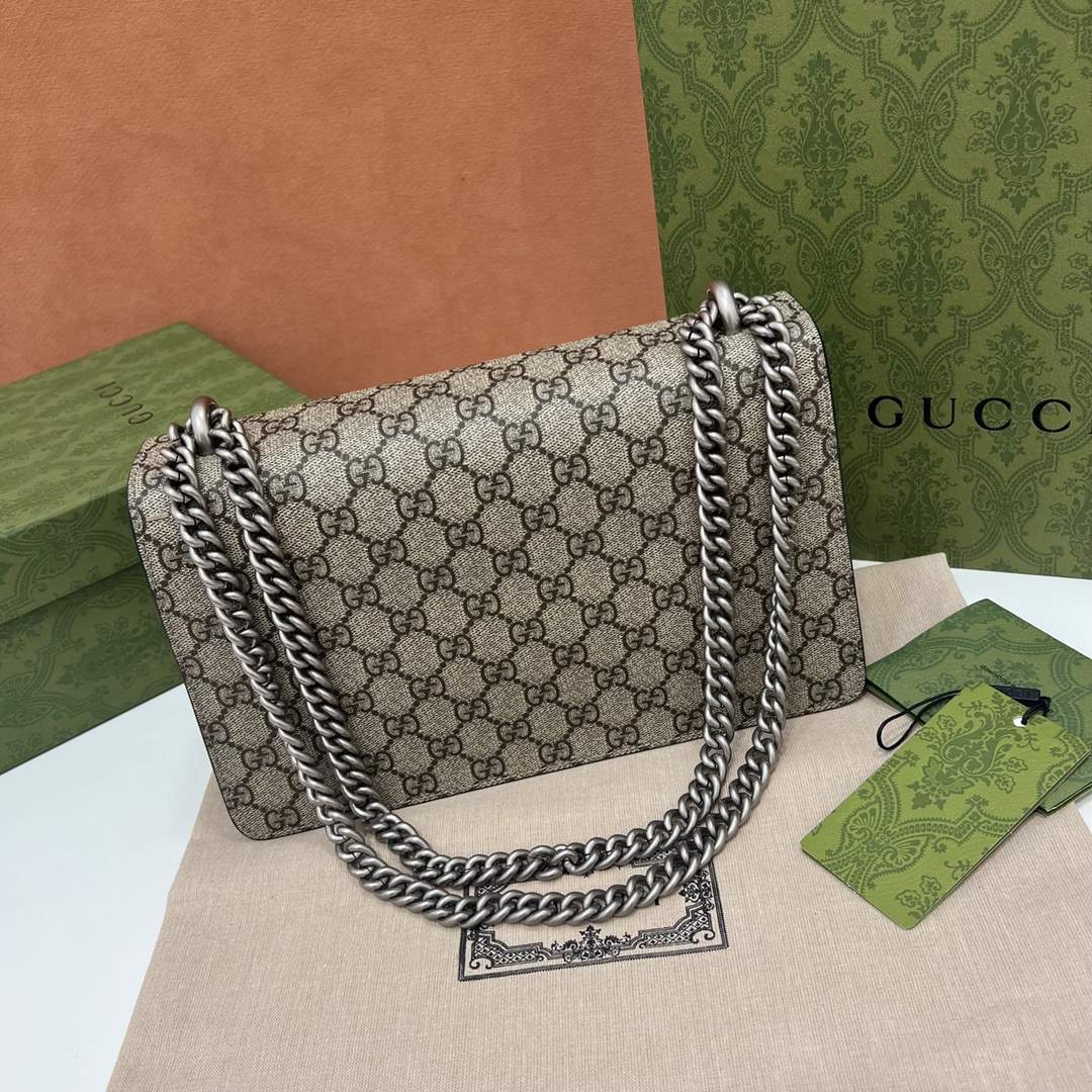 GUCCI Dionysus Small GG Shoulder Bag Black suede 