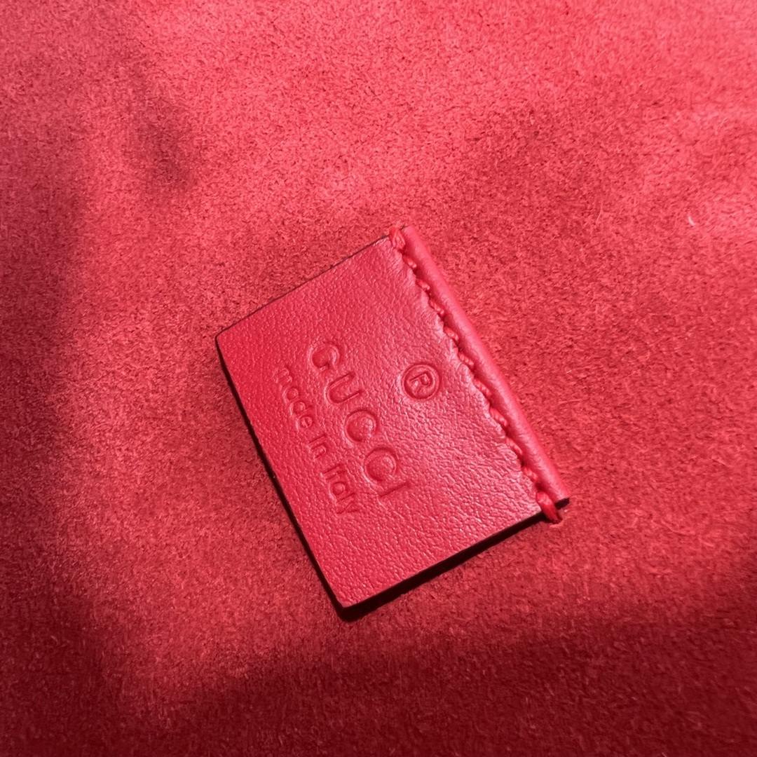 GUCCI Dionysus Small GG Shoulder Bag Red suede 