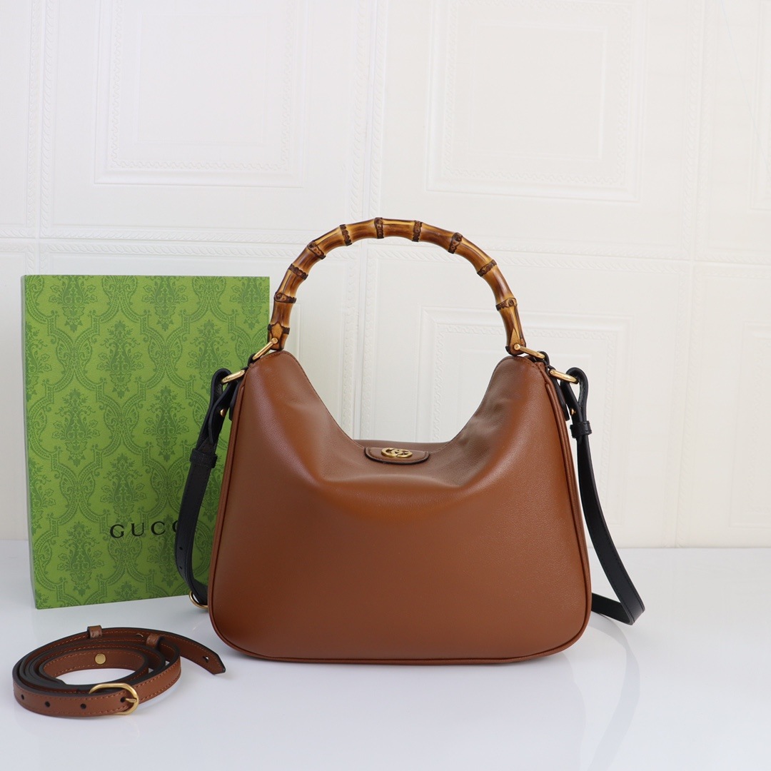 GUCCI Diana Medium Shoulder Bag Brown