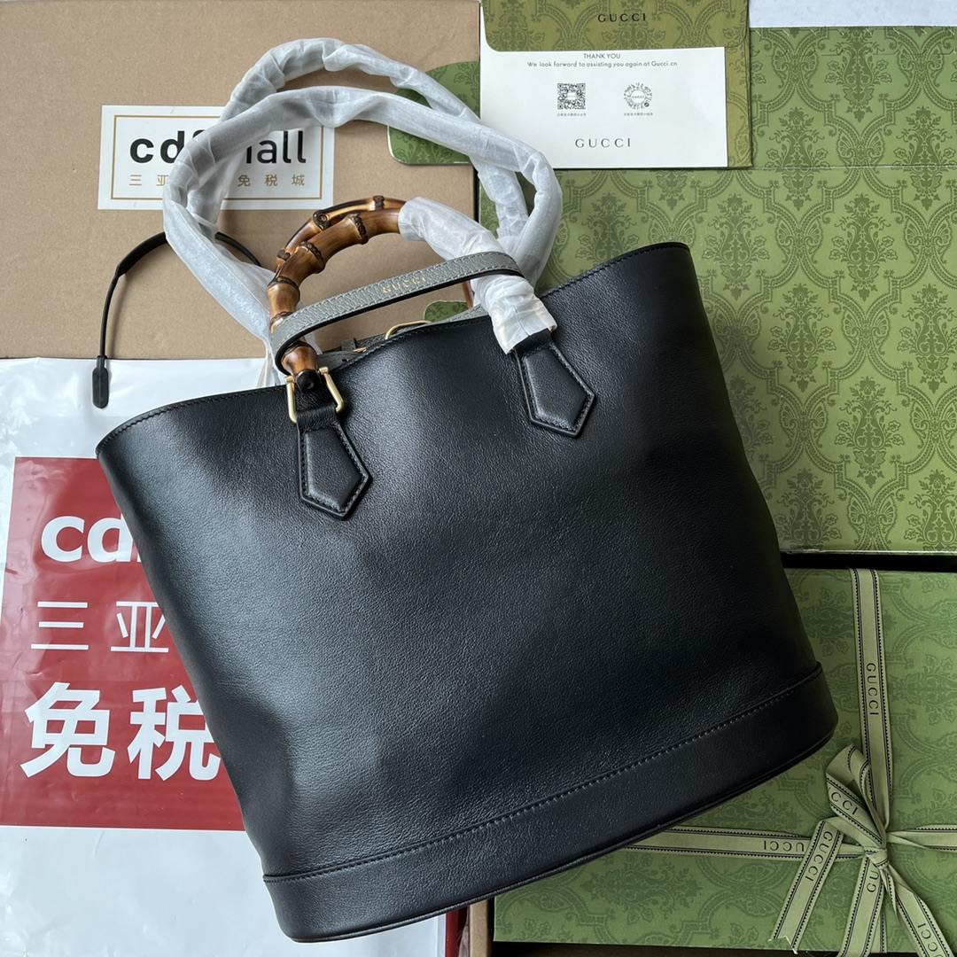 GUCCI Diana Medium Tote Bag Black