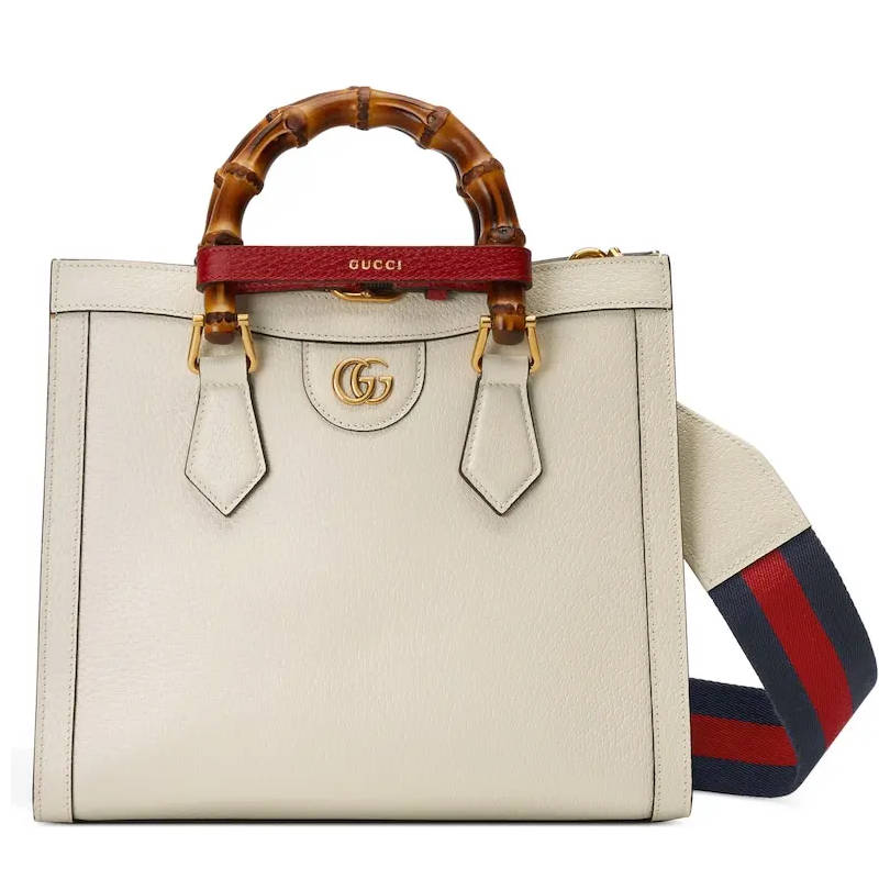 GUCCI Diana Small Tote Bag White