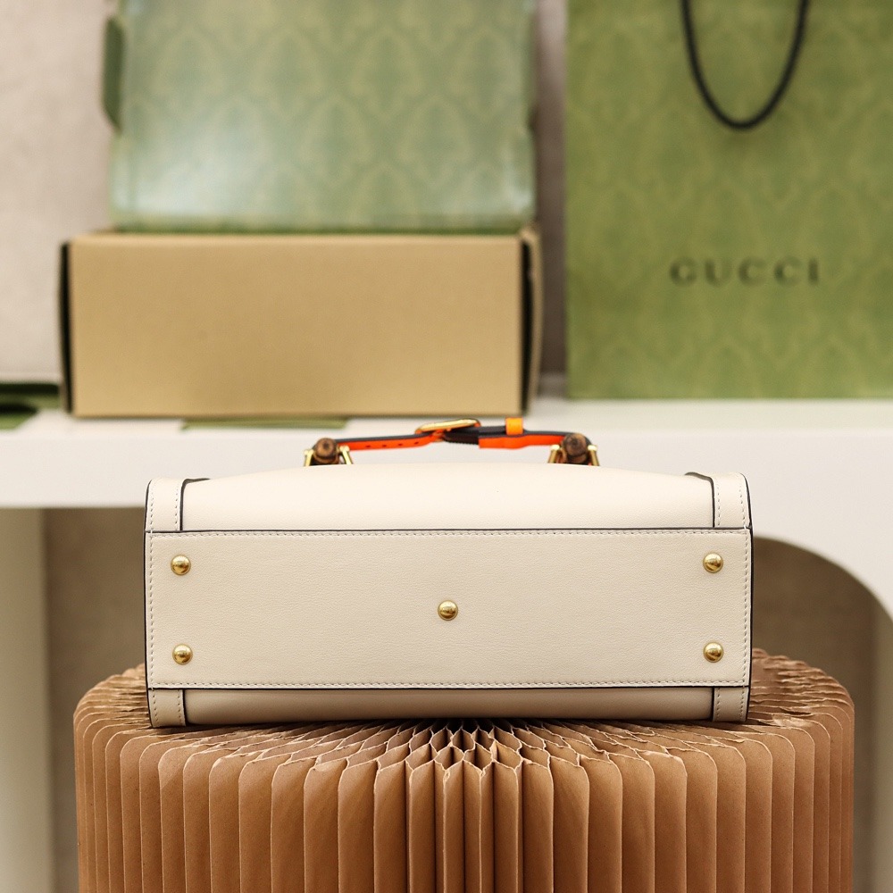 GUCCI Diana Small Tote Bag White