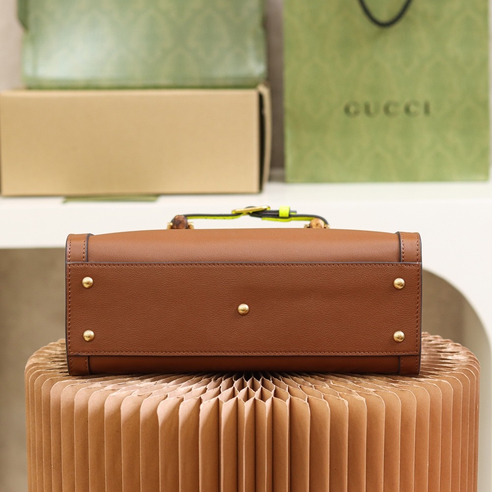 GUCCI Diana Small Tote Bag Brown