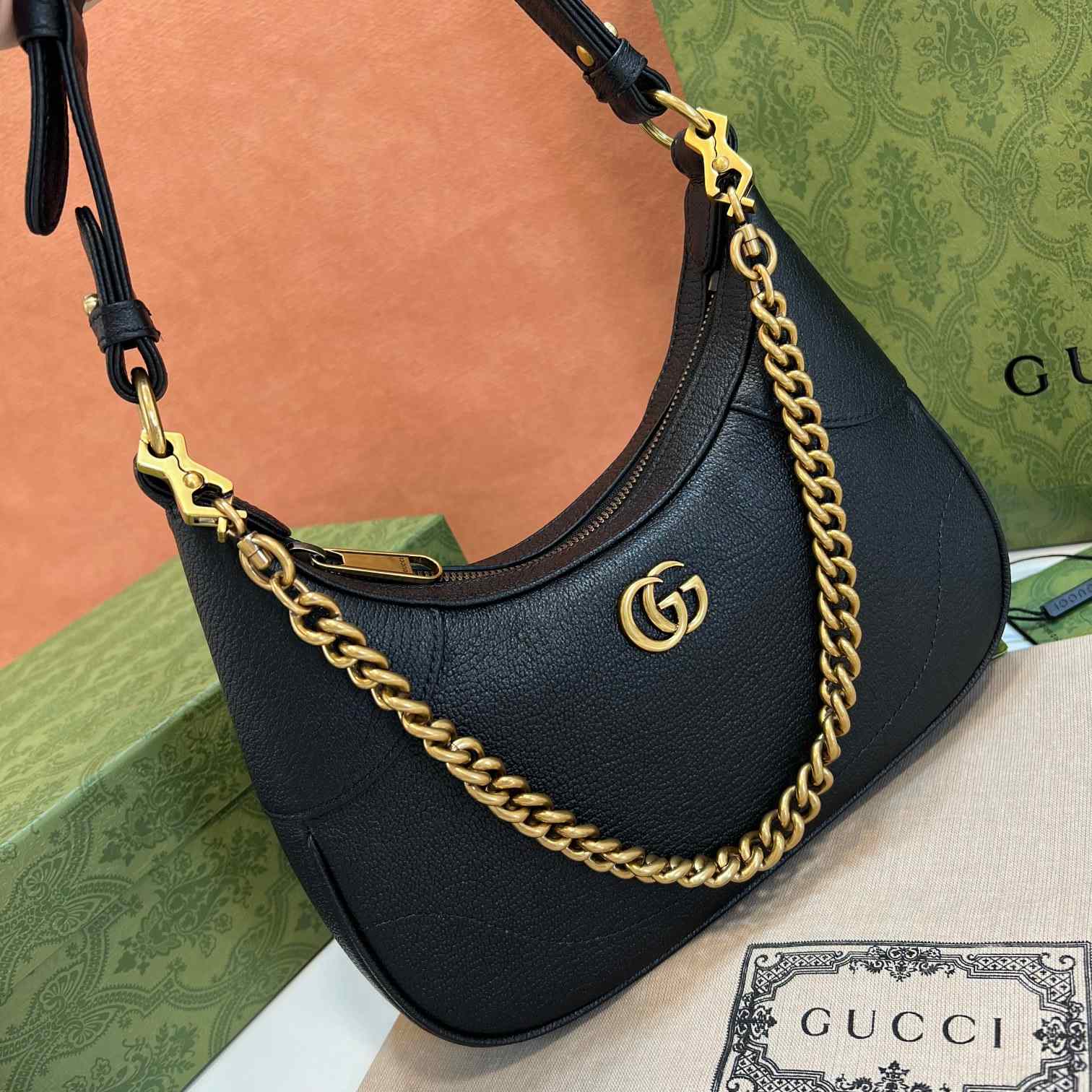 GUCCI Aphrodite Small Shoulder Bag Black