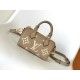 LOUIS VUITTON Nano speedy Tourterelle Grey/Cream