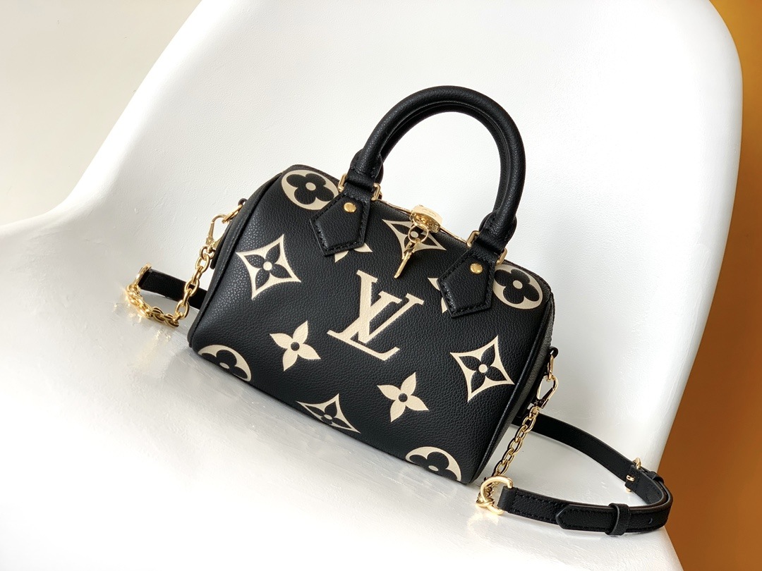 LOUIS VUITTON Speedy Bandoulière 20 Navy Blue/Cream