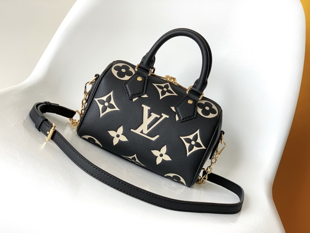 LOUIS VUITTON Speedy Bandoulière 20 Navy Blue/Cream