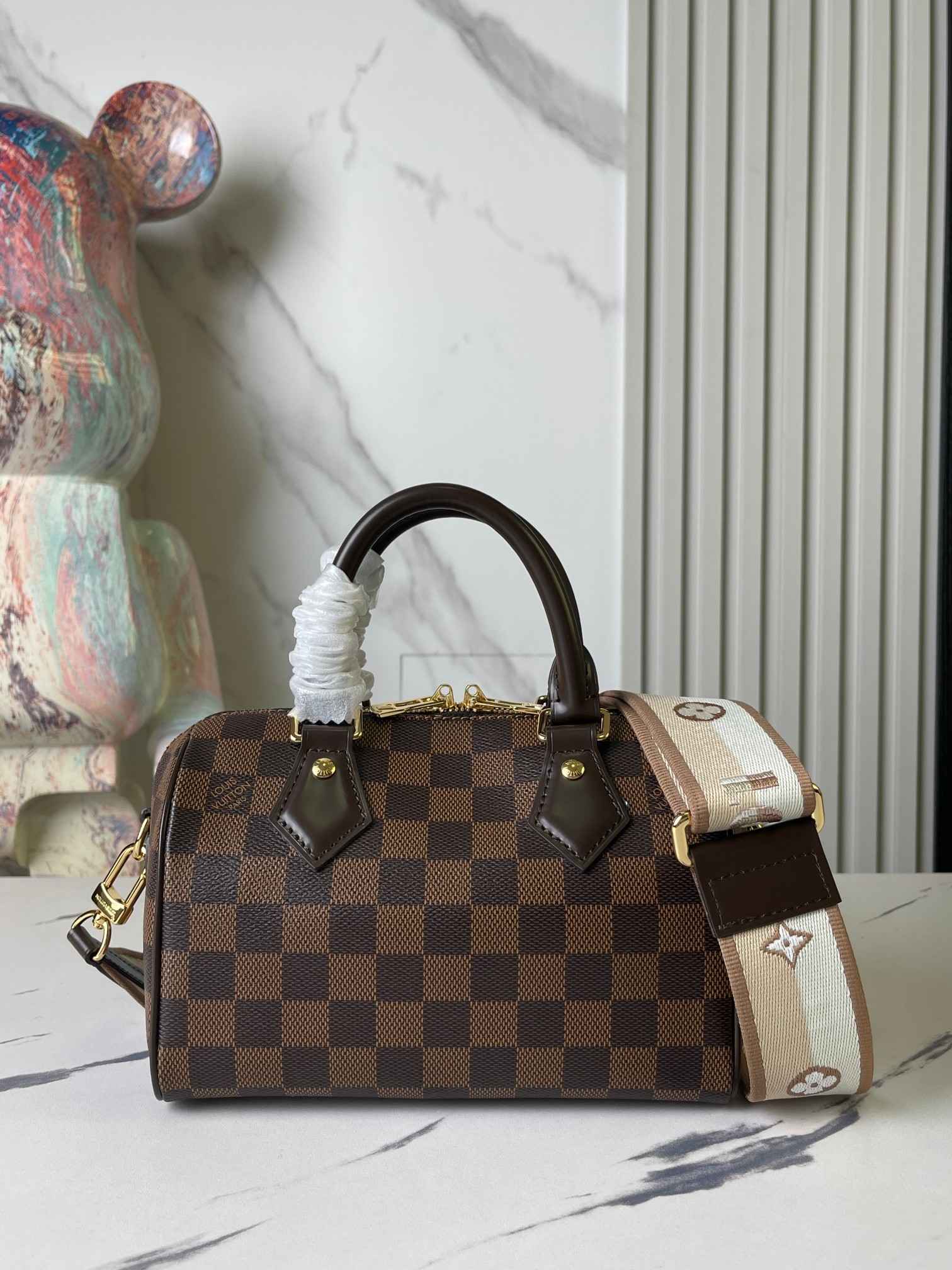 LOUIS VUITTON Speedy Bandoulière 20 Damier Ebene coated canvas