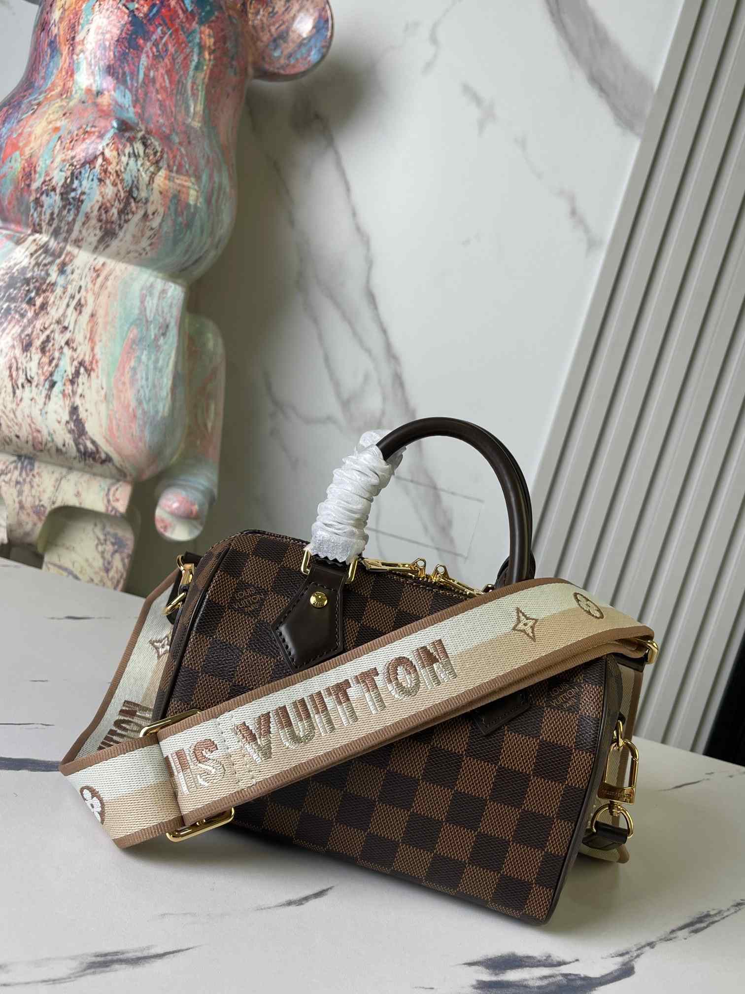 LOUIS VUITTON Speedy Bandoulière 20 Damier Ebene coated canvas