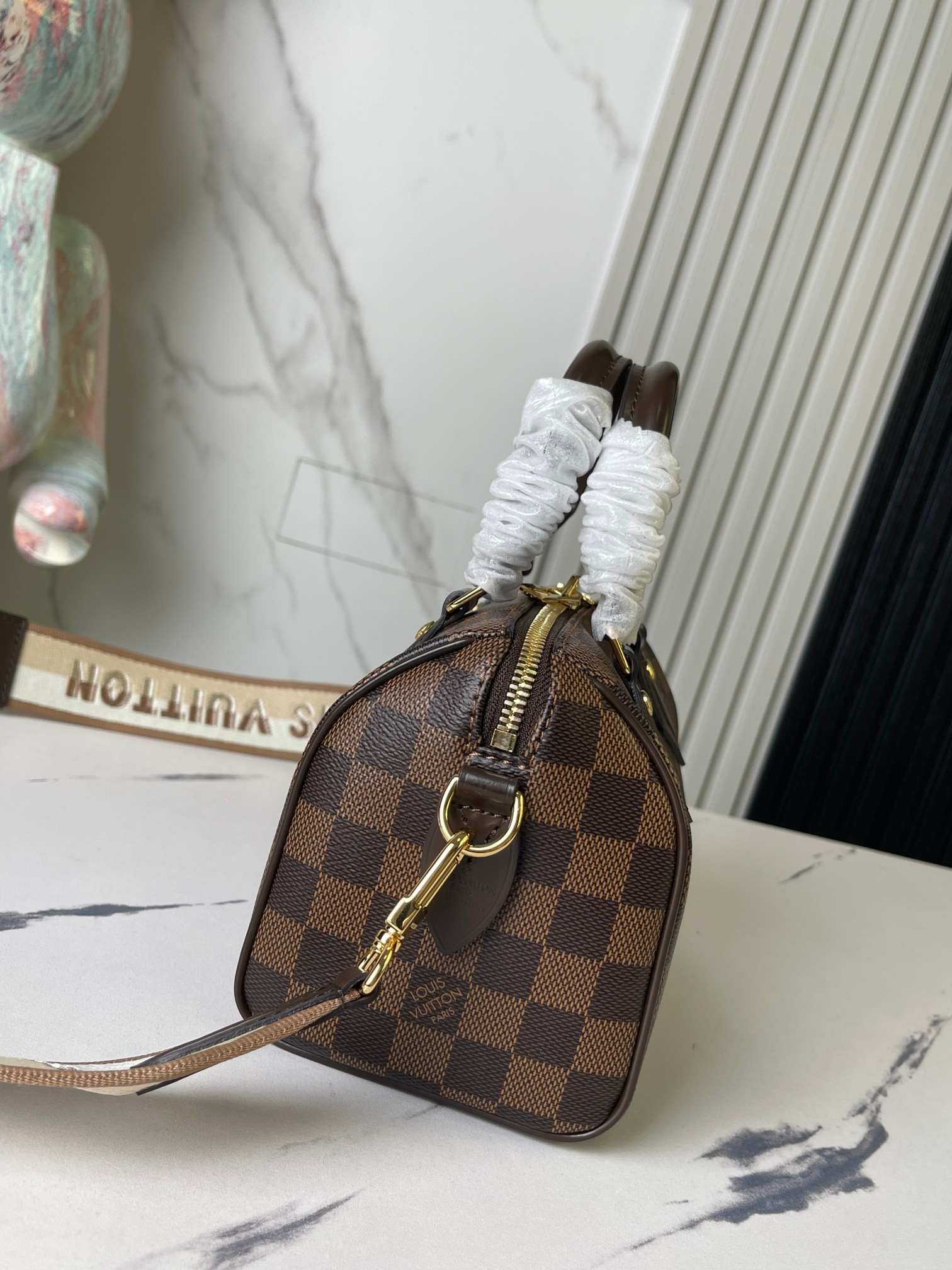 LOUIS VUITTON Speedy Bandoulière 20 Damier Ebene coated canvas