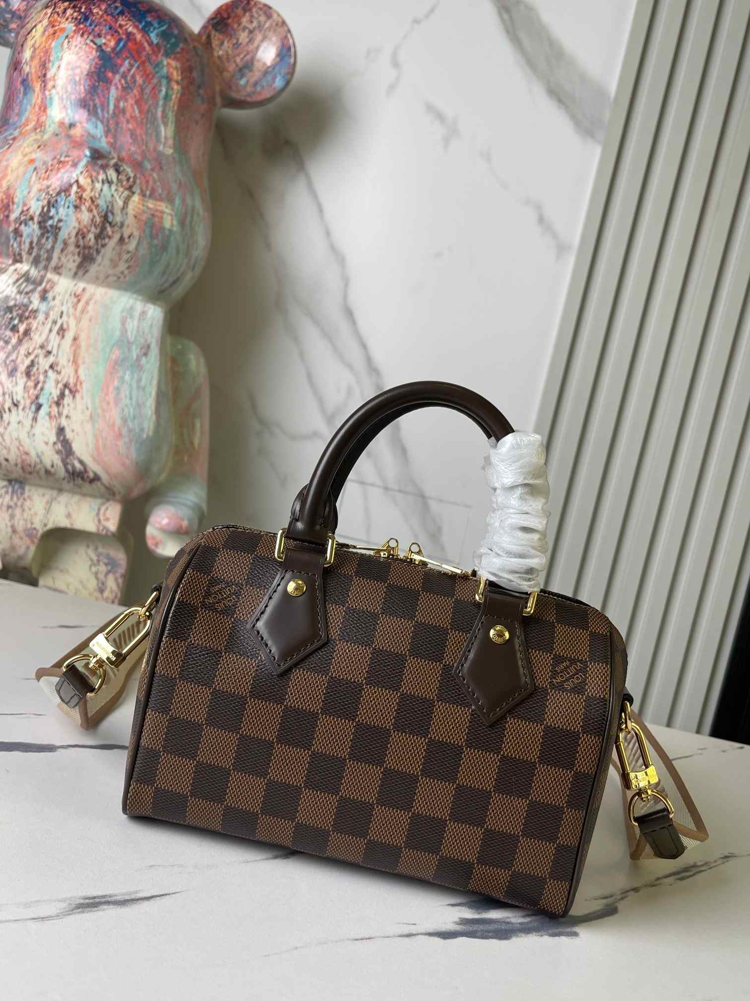 LOUIS VUITTON Speedy Bandoulière 20 Damier Ebene coated canvas