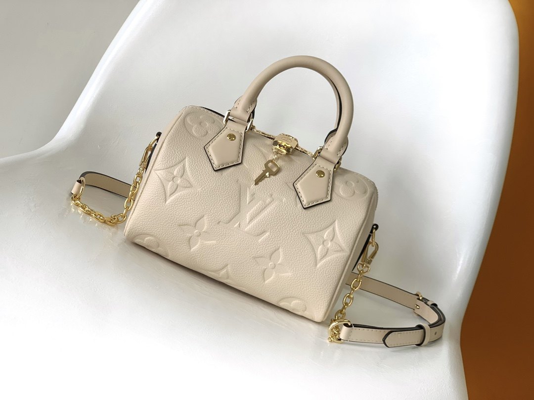 LOUIS VUITTON Speedy Bandoulière 20 Crème Beige