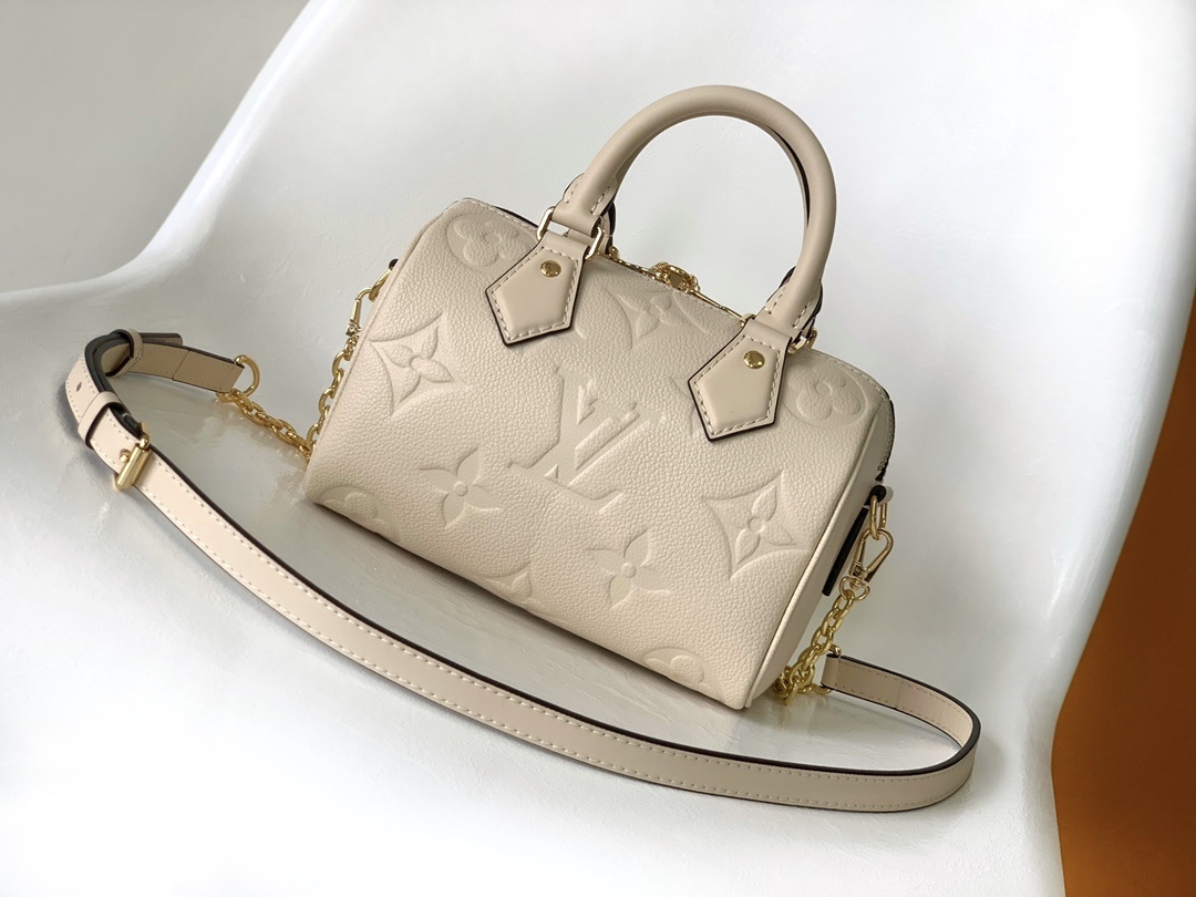 LOUIS VUITTON Speedy Bandoulière 20 Crème Beige