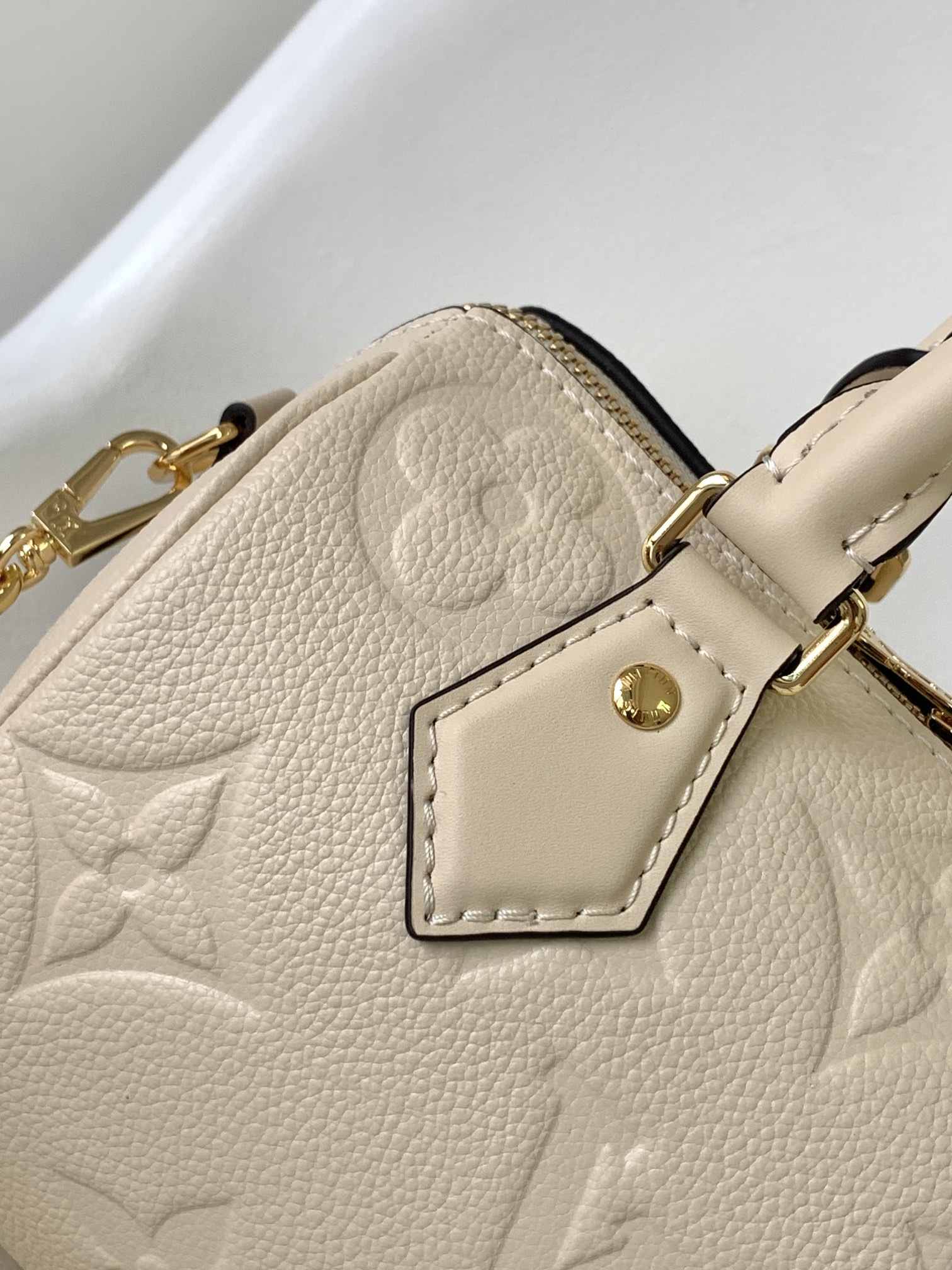 LOUIS VUITTON Speedy Bandoulière 20 Crème Beige