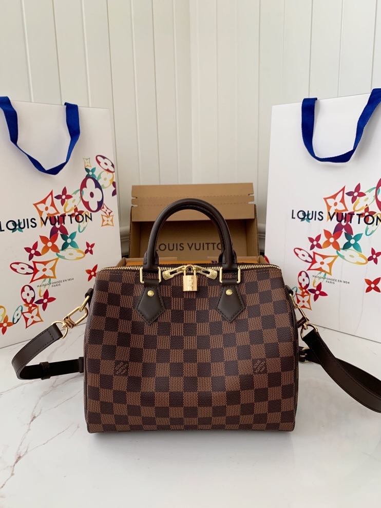 LOUIS VUITTON Speedy Bandoulière 25 Damier Ebène coated canvas