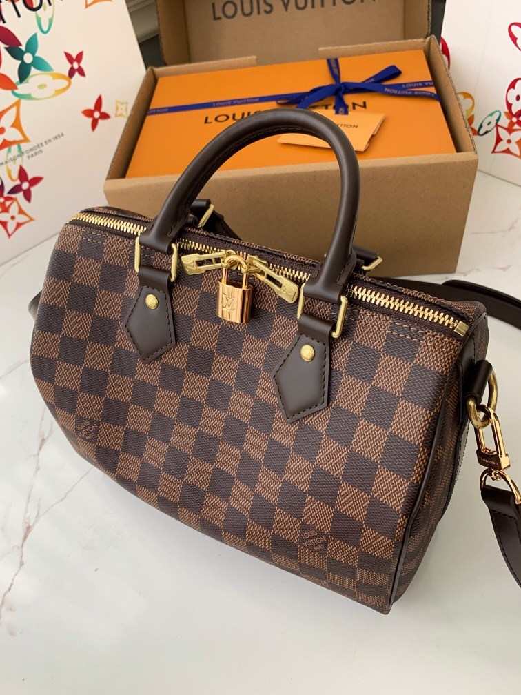 LOUIS VUITTON Speedy Bandoulière 25 Damier Ebène coated canvas