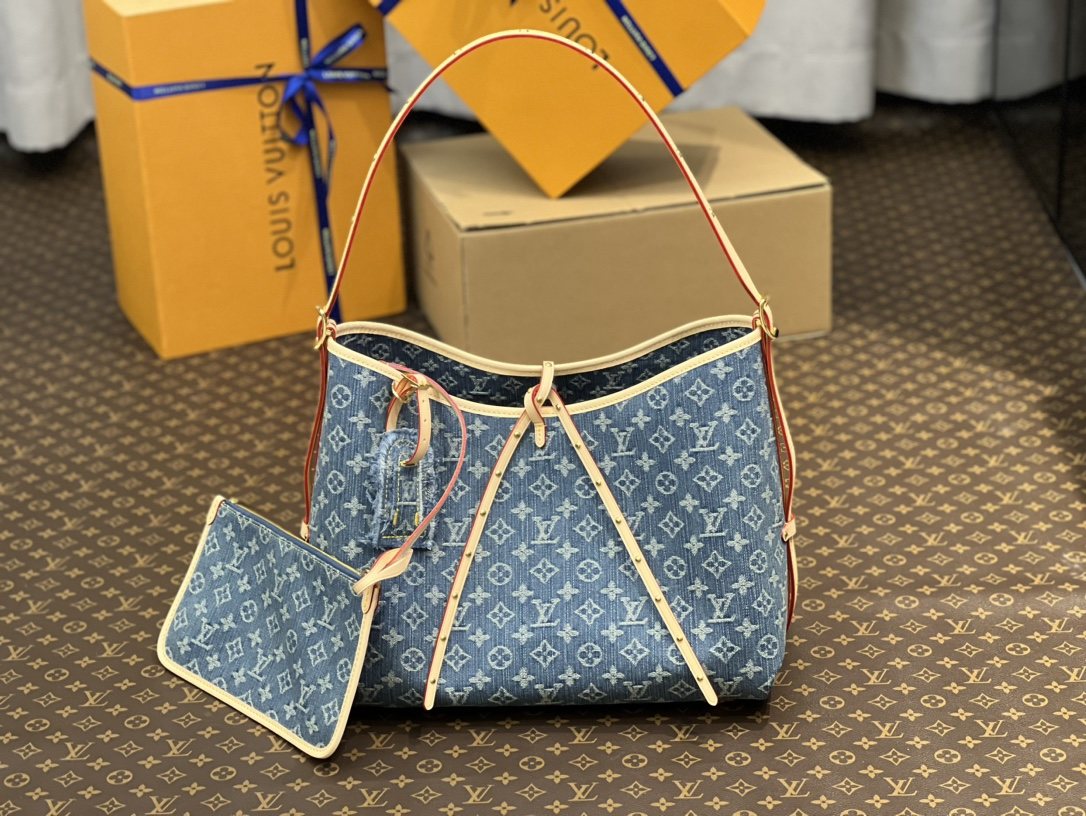 LOUIS VUITTON CarryAll MM Monogram Denim