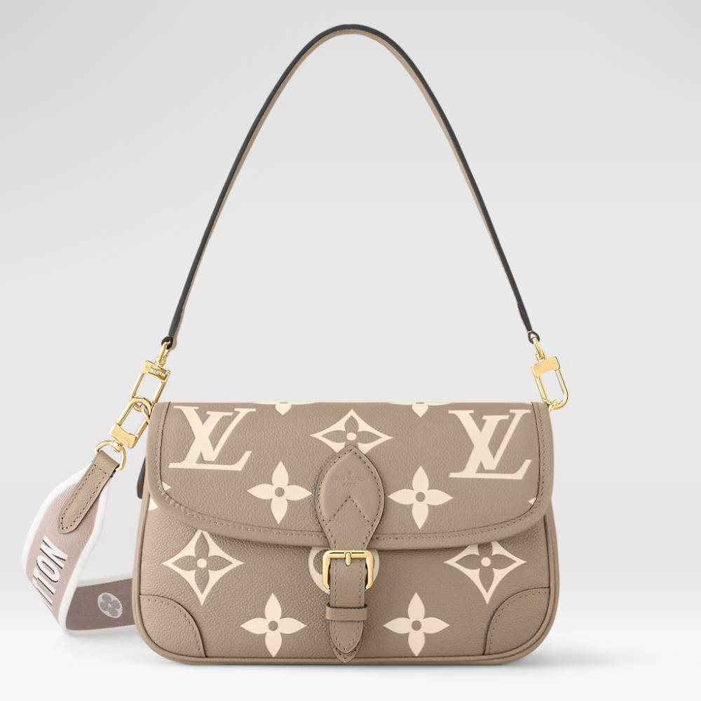 LOUIS VUITTON Diane Satchel Tourterelle Beige/Cream