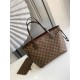 LOUIS VUITTON Neverfull PM Tote Bag Damier Ebène coated canvas