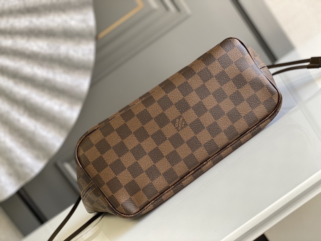 LOUIS VUITTON Neverfull PM Tote Bag Damier Ebène coated canvas