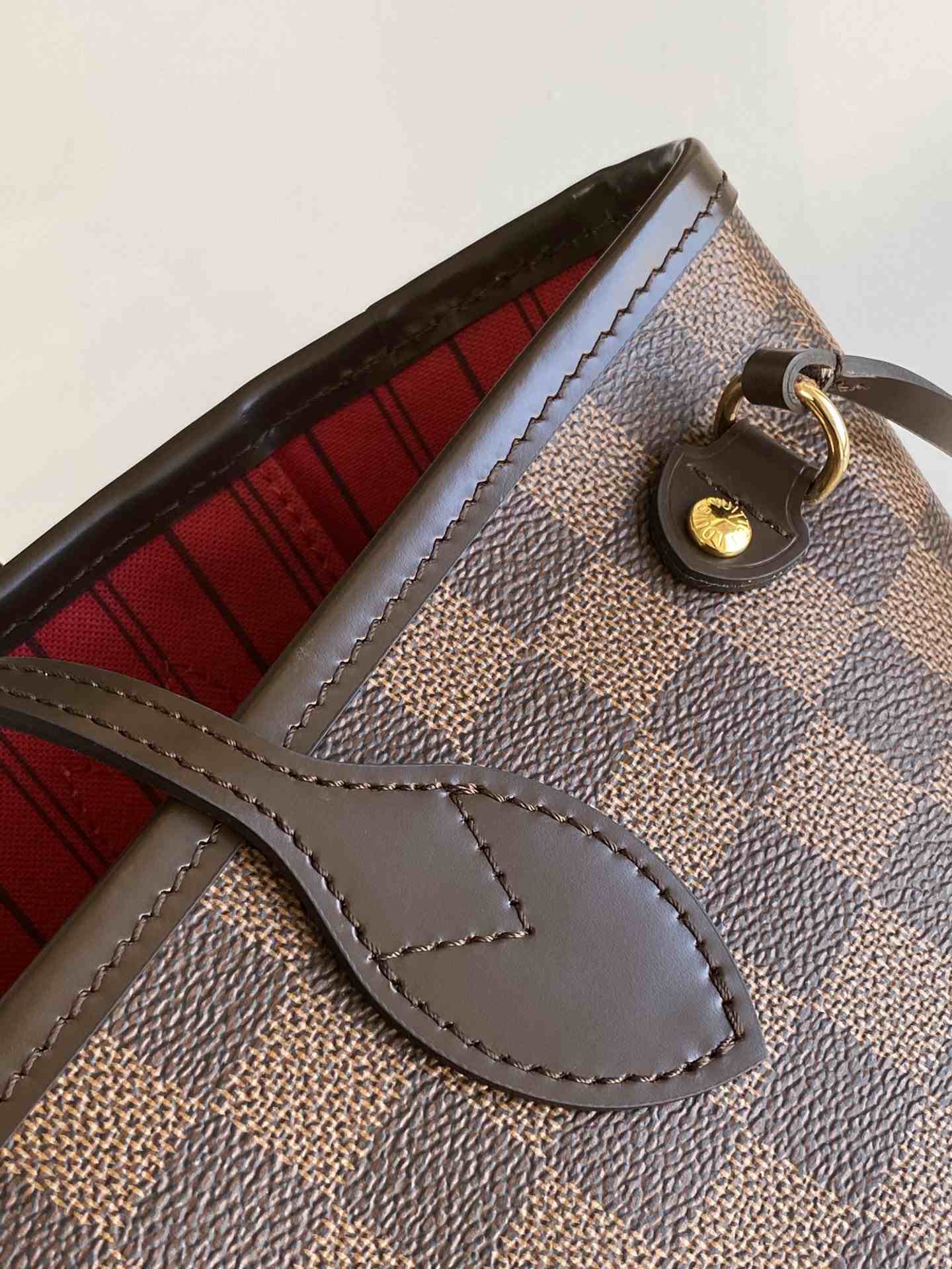 LOUIS VUITTON Neverfull PM Tote Bag Damier Ebène coated canvas