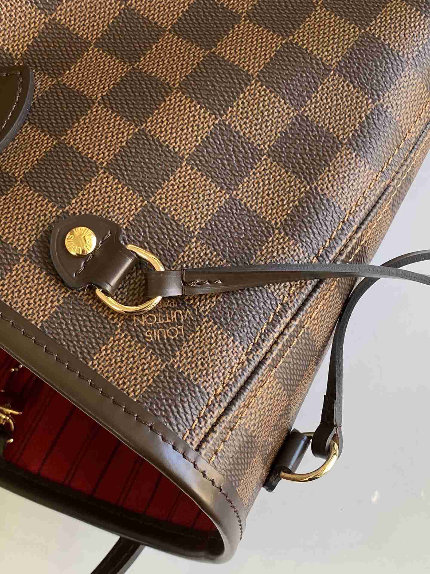 LOUIS VUITTON Neverfull PM Tote Bag Damier Ebène coated canvas