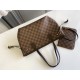 LOUIS VUITTON Neverfull PM Tote Bag Damier Ebène coated canvas