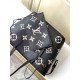 LOUIS VUITTON Neverfull MM Tote Bag Black/Beige