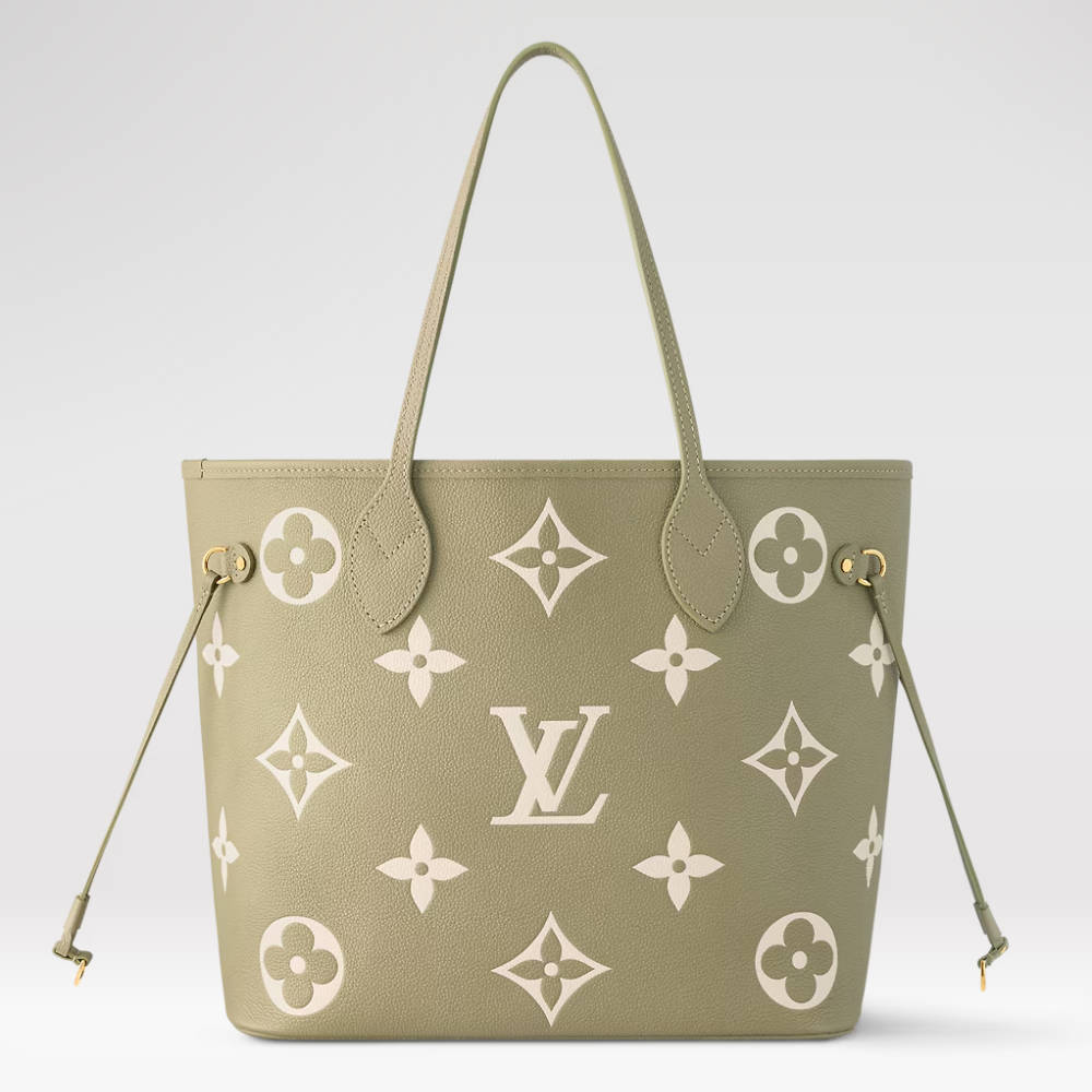 LOUIS VUITTON Neverfull MM Tote Bag Black/Beige